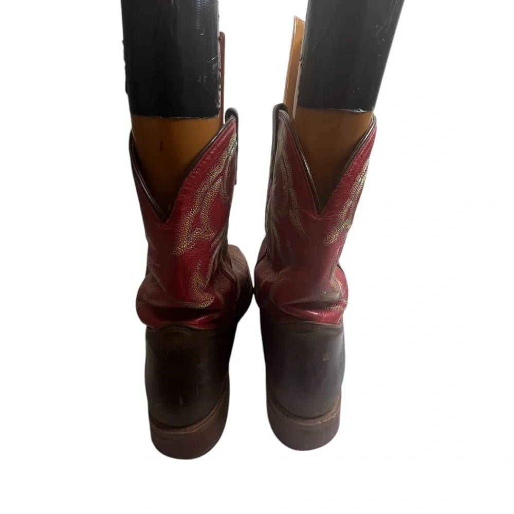 Double H Boot Mens Square Toe Red ICE Roper Cowboy Boot Western size 13